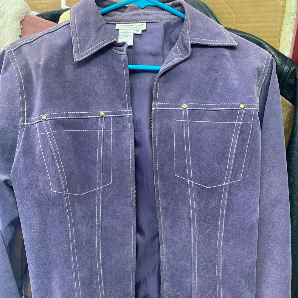 Old school purple leather jacket
